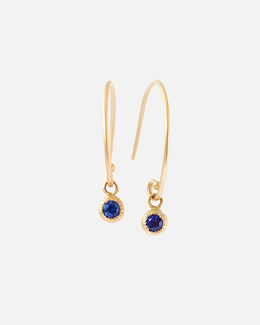 Elegant Sapphire Earrings with Melee Ball Loop - Perfect for Weddings, Parties & Special Occasions