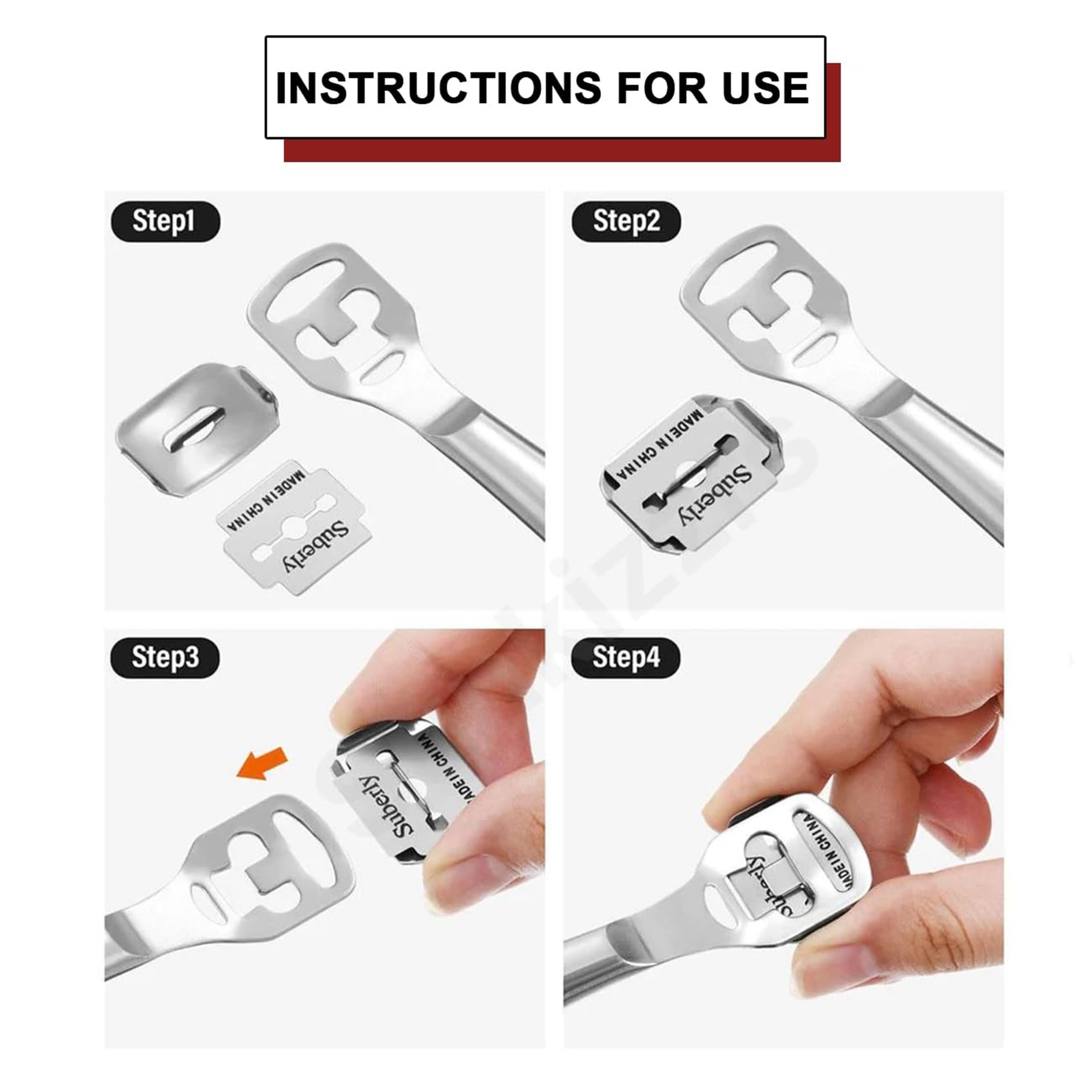 Premium Stainless Steel Corn Remover Blades - 40 Pcs Professional Foot Callus Shaver for Pedicure, Hard Skin & Heel Care | Durable German-Made Corn Plane Tool for Home & Salon Use