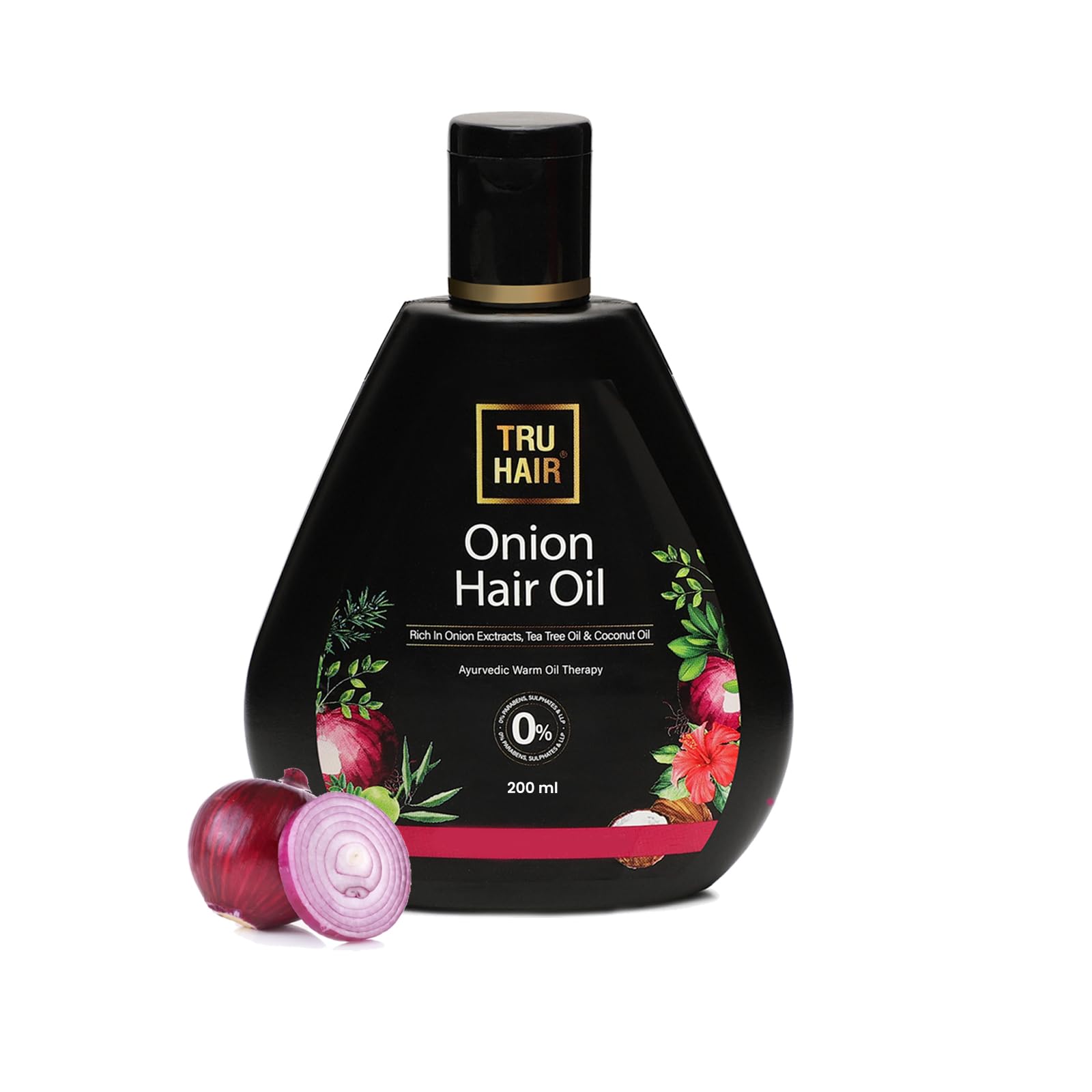 Tru Hair Onion Hair Oil Refill Pack - 150ml | Natural Hair Growth Treatment for Thinning Hair & Scalp Care | Perfect for Daily Use, Hair Loss Prevention & Healthy Hair Maintenance