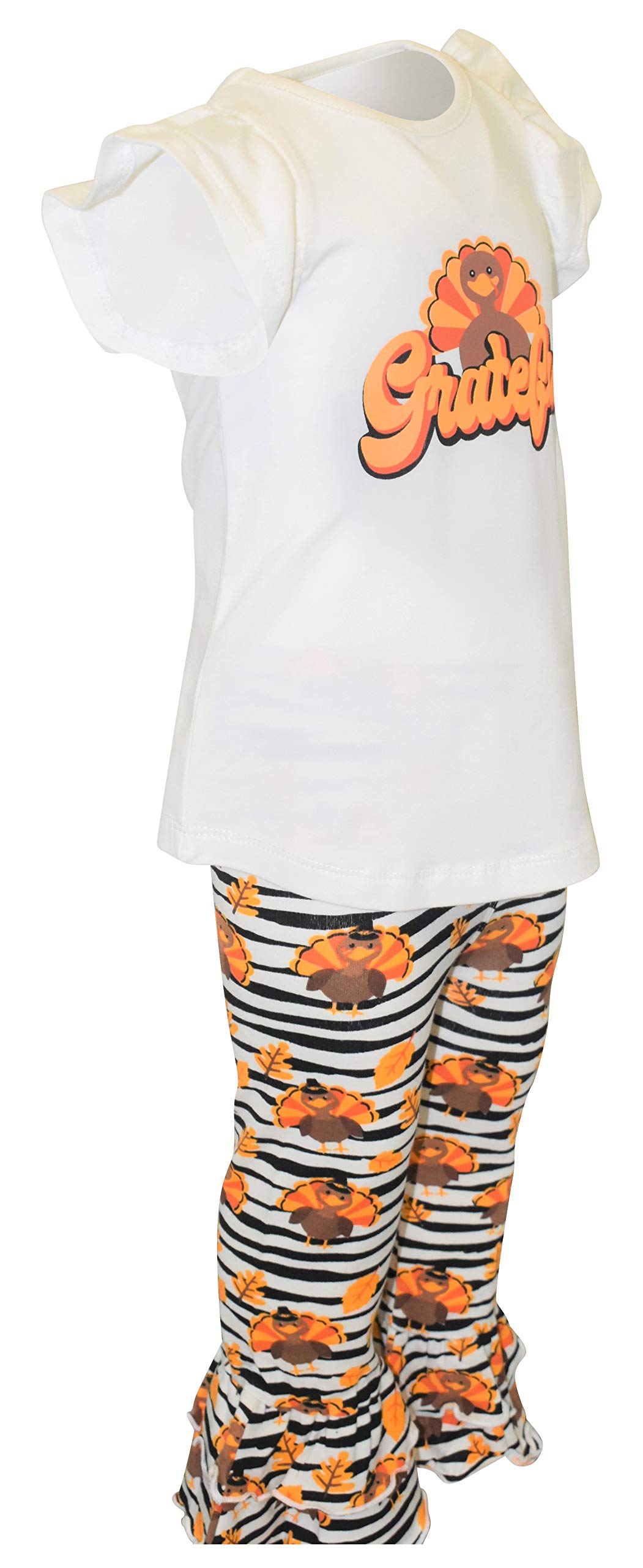 Adorable 2-Piece Baby Girl Outfit - Ruffled Leggings & Short Sleeve Shirt Set | Toddler Clothes for Playdates, Parties & Photo Shoots