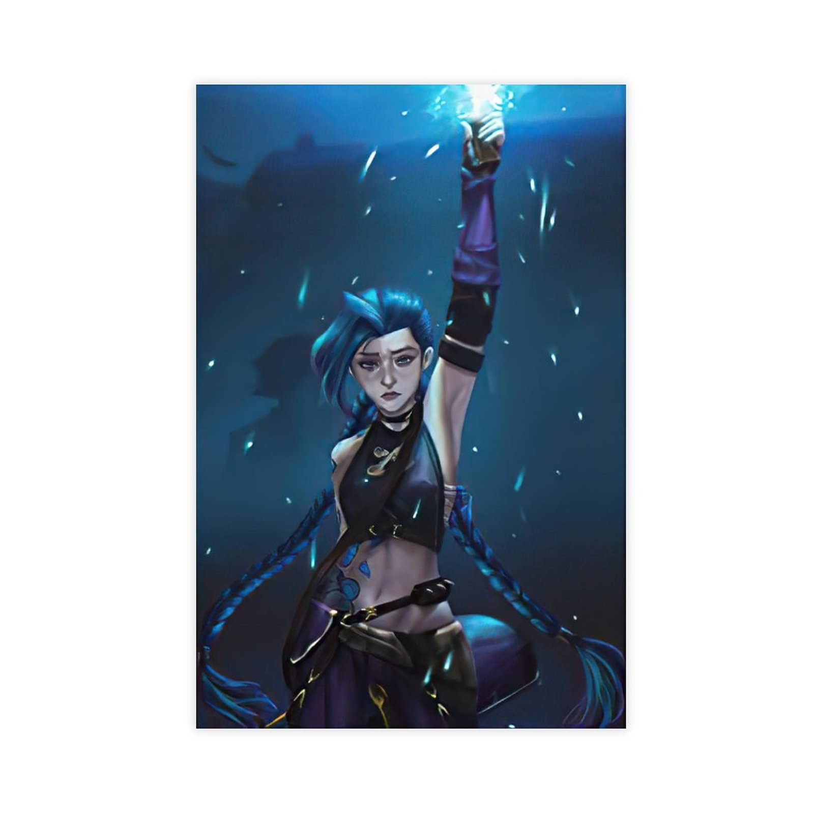 Arcane Jinx Poster 45 - Premium 20x30 Inch (50x75cm) Unframed Canvas Art - Perfect for Bedroom, Office & Game Room Decor - Great Gift for Gamers & Anime Fans - Enhance Your Gaming Setup or Home Interior