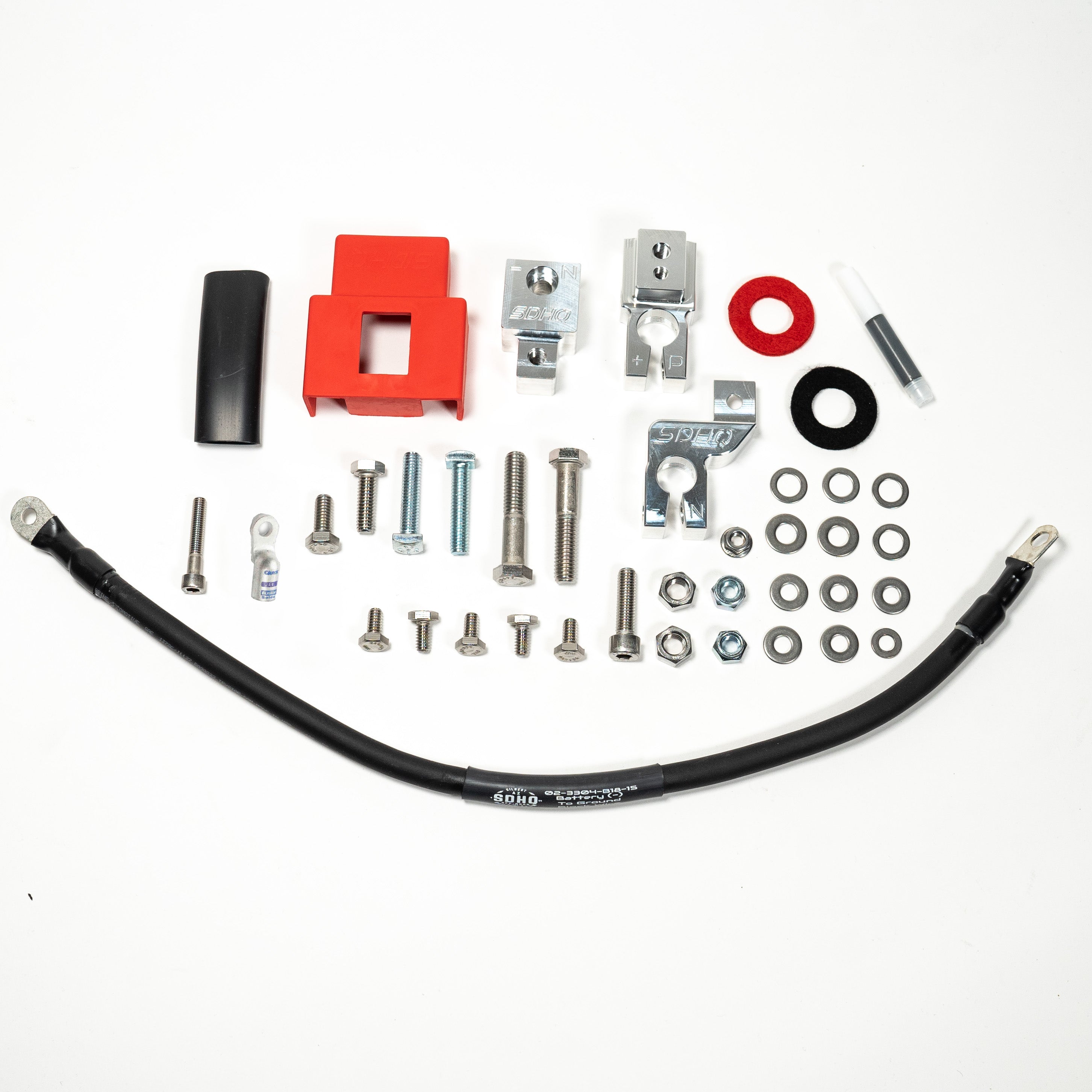 21-24 Ford Raptor SDHQ Built Billet Battery Terminal Kit - Heavy Duty Upgrade for Off-Road & Performance Trucks