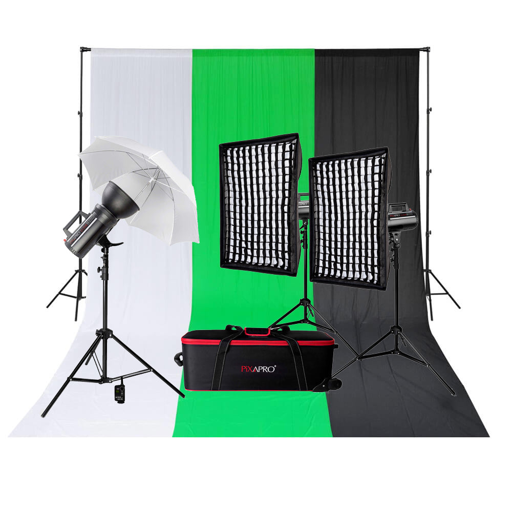 LUMI200II Professional Studio Flash Light Kit for Portrait Photography - Perfect for Indoor & Outdoor Photo Shoots, Fashion Photography, and Product Photography