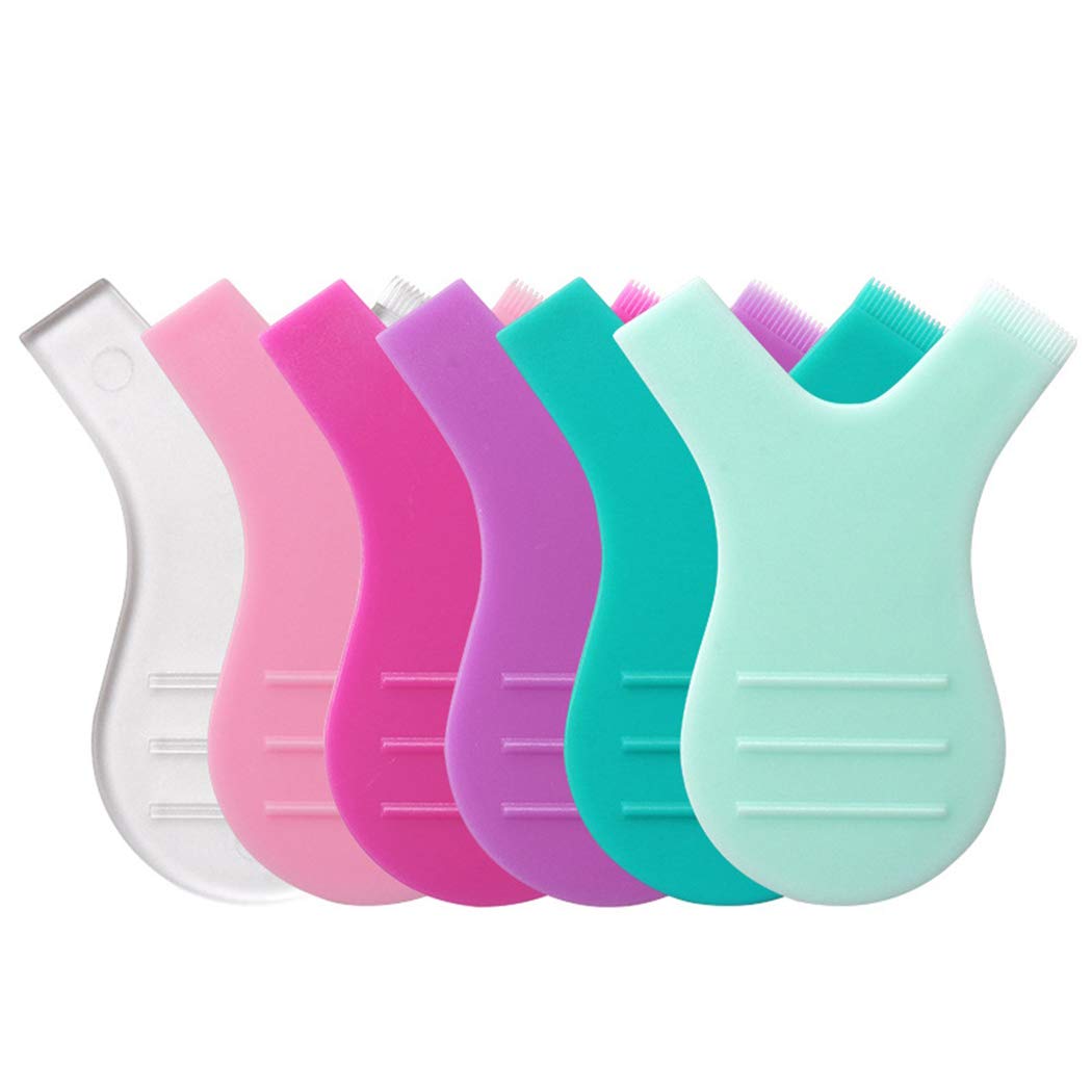 Anjetan 6PCS Y-Shape Eyelash Brushes - Mini Silicone Lash Lift & Cleanup Tools for Professional Eyelash Extensions, DIY Home Use, Salon & Spa Treatments