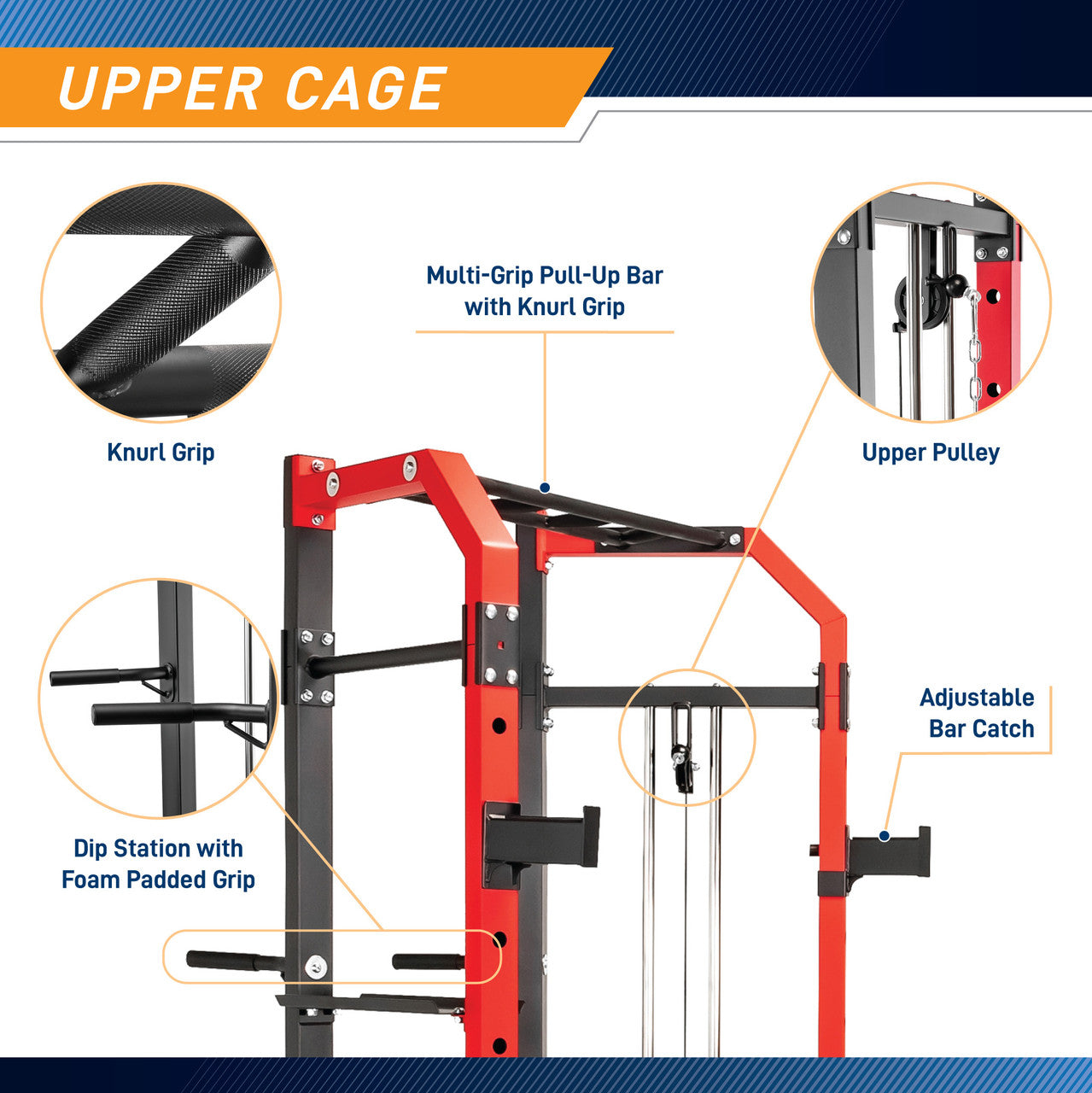 Marcy Power Cage System with Adjustable Weight Bench SM-7393 - Home Gym Equipment for Strength Training & Bodybuilding | Perfect for Home Workouts & Fitness Enthusiasts