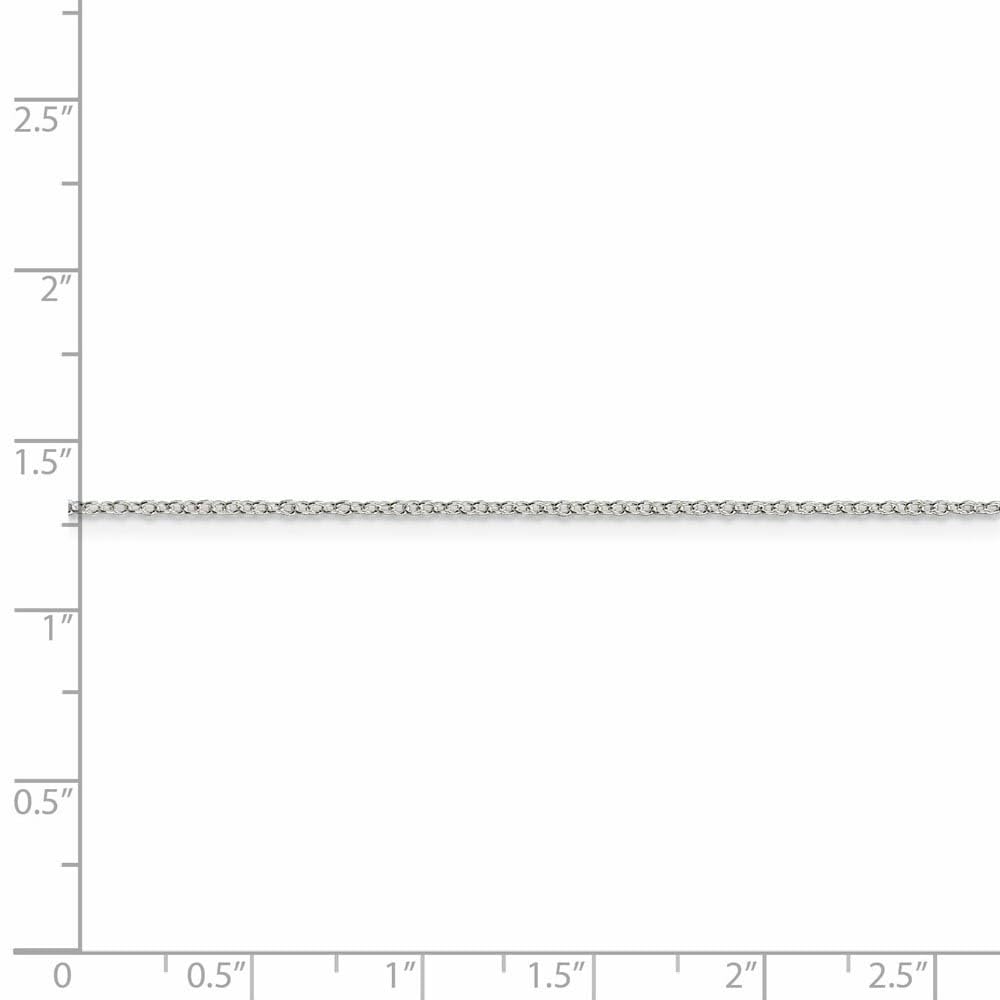 Sterling Silver Cable Chain Necklace 1.1mm - Elegant Jewelry for Daily Wear