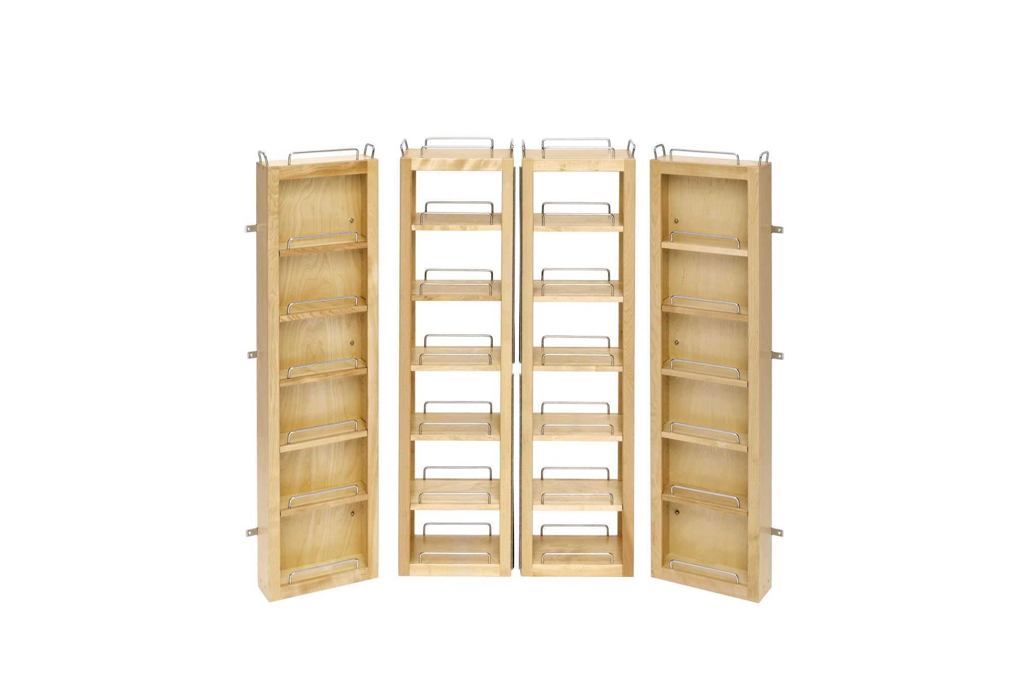 Rev-A-Shelf Wood Swing Out Pantry Cabinet Organizer Kit - Expandable Kitchen Storage Solution for Spices, Canned Goods & Baking Supplies - Perfect for Pantry, Cabinet and Closet Organization