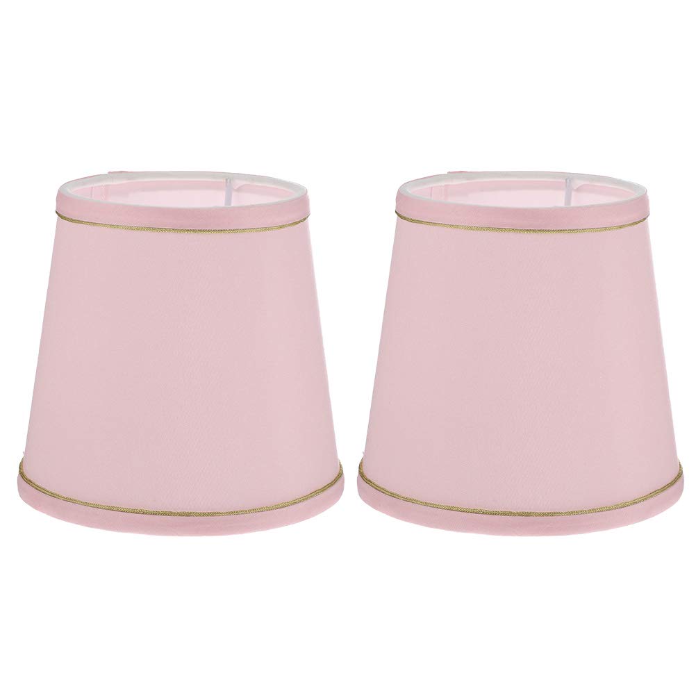 OSALADI 2-Pack Fabric Lampshades - Decorative Ceiling & Table Lamp Covers, Small Chandelier Shades, Clip-On Replacement for Home Décor (Perfect for Living Room, Bedroom & Dining Room Lighting)