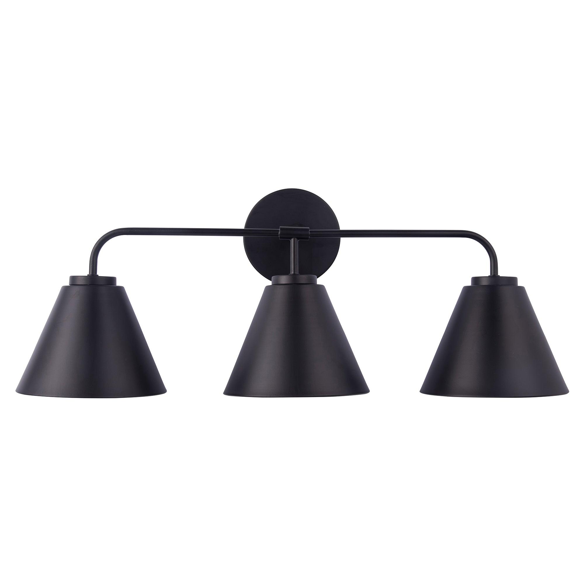 Modern 3-Light Vanity Light for Bathroom - Loft Style LED Wall Sconce with Adjustable Arms, Perfect for Makeup Mirror Lighting and Bedroom Decor