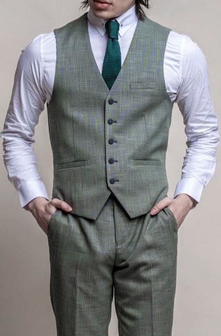 Cavani Miami Men's Lightweight 3-Piece Suit for Wedding, Business & Formal Events | Slim Fit Breathable Summer Suit Set