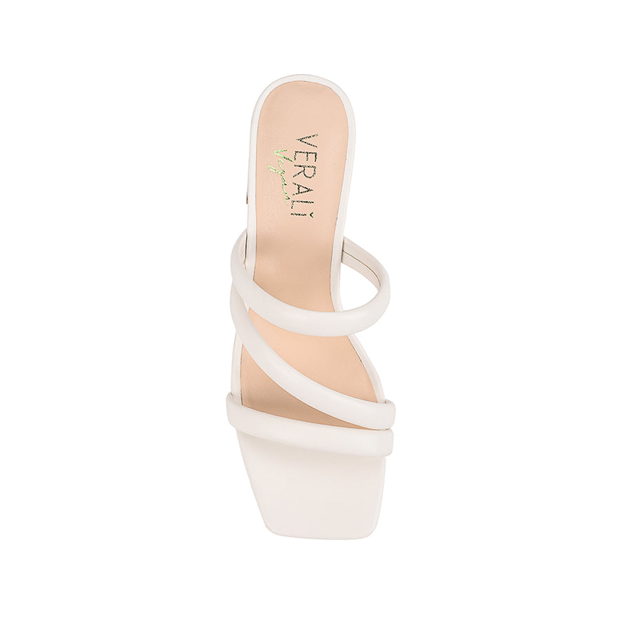 Stallone Block Heel Mules for Women - Comfortable Slip-On Shoes in Chalk White | Perfect for Office, Casual Outfits & Everyday Wear