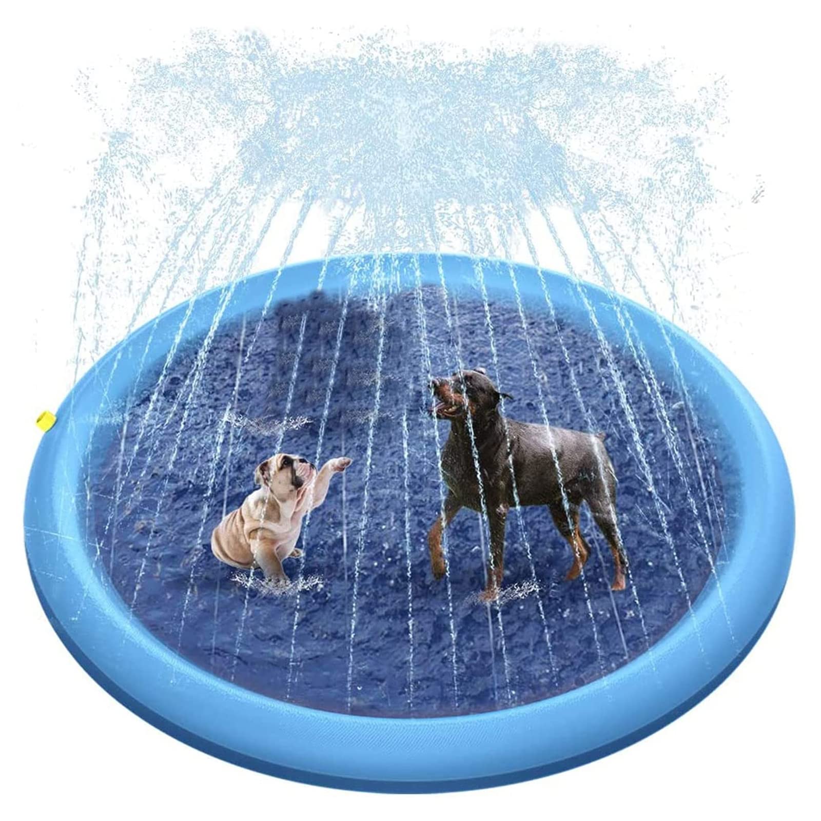 Thick Splash Sprinkler Pad for Dogs & Kids - Durable Pet Swimming Pool, Bathtub Bath Mat, Outdoor Water Play Toy for Summer Backyard Fun - Perfect for Dog Cooling, Kids Wading Pool, and Backyard Splash Games