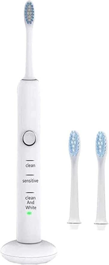 QINERSAW Rechargeable Electric Toothbrush for Adults & Kids - 3 Cleaning Modes, Rotary Toothbrush with 2 Brush Heads, IPX7 Waterproof (Ideal for Travel, Home & Daily Oral Care)