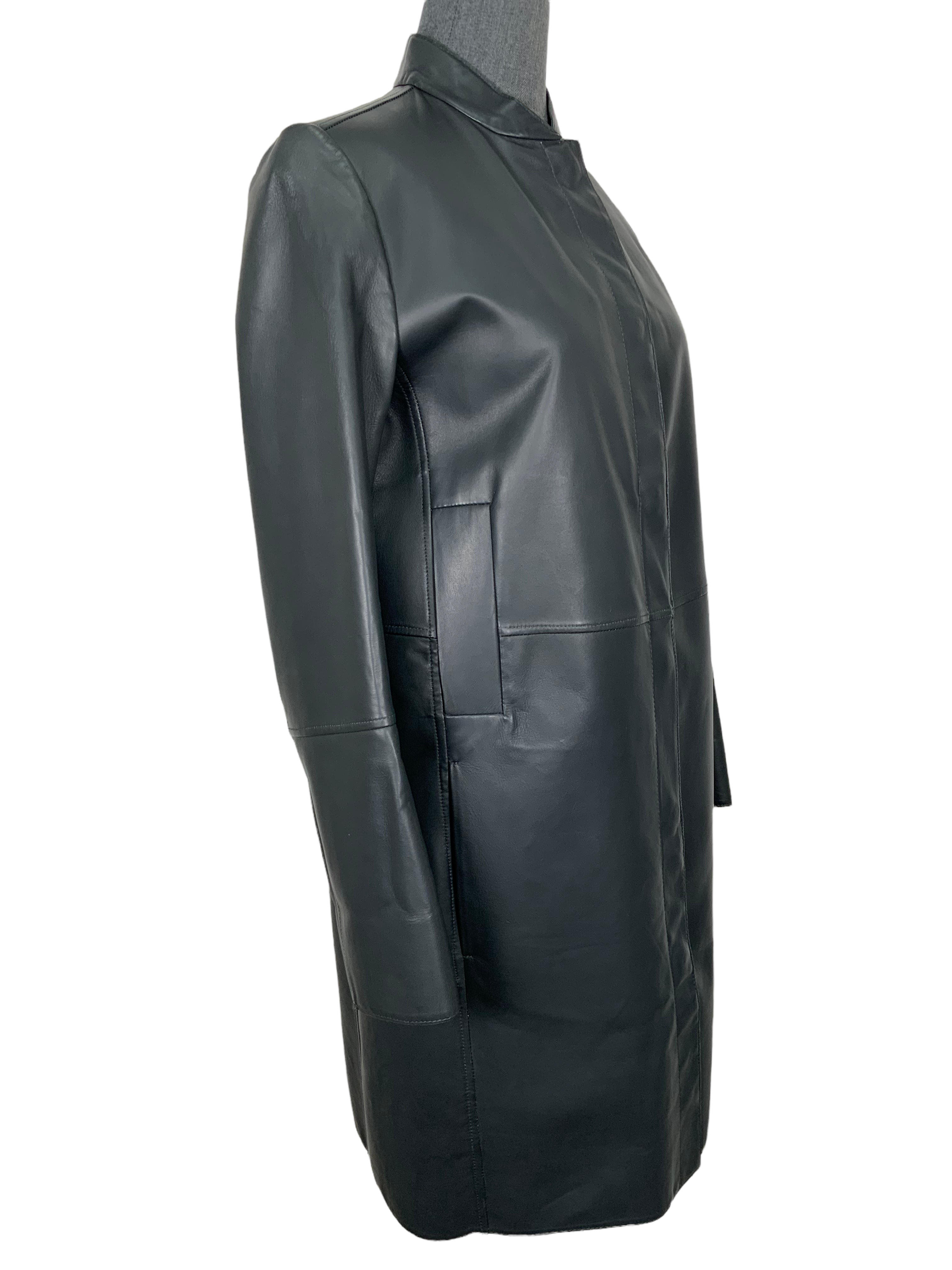 Brunello Cucinelli Genuine Leather Duster Jacket for Men - Size S | Premium Long Trench Coat for Fall & Winter | Perfect for Business Casual & Outdoor Events