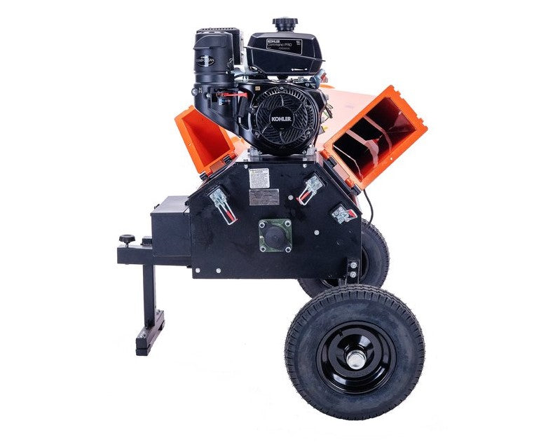 DK2 OPC506E 6-14 HP Gas Powered Chipper Shredder with Extended Axles & Trailer Tow Hitch - Heavy Duty Yard Waste Mulcher for Landscaping, Gardening & Property Maintenance
