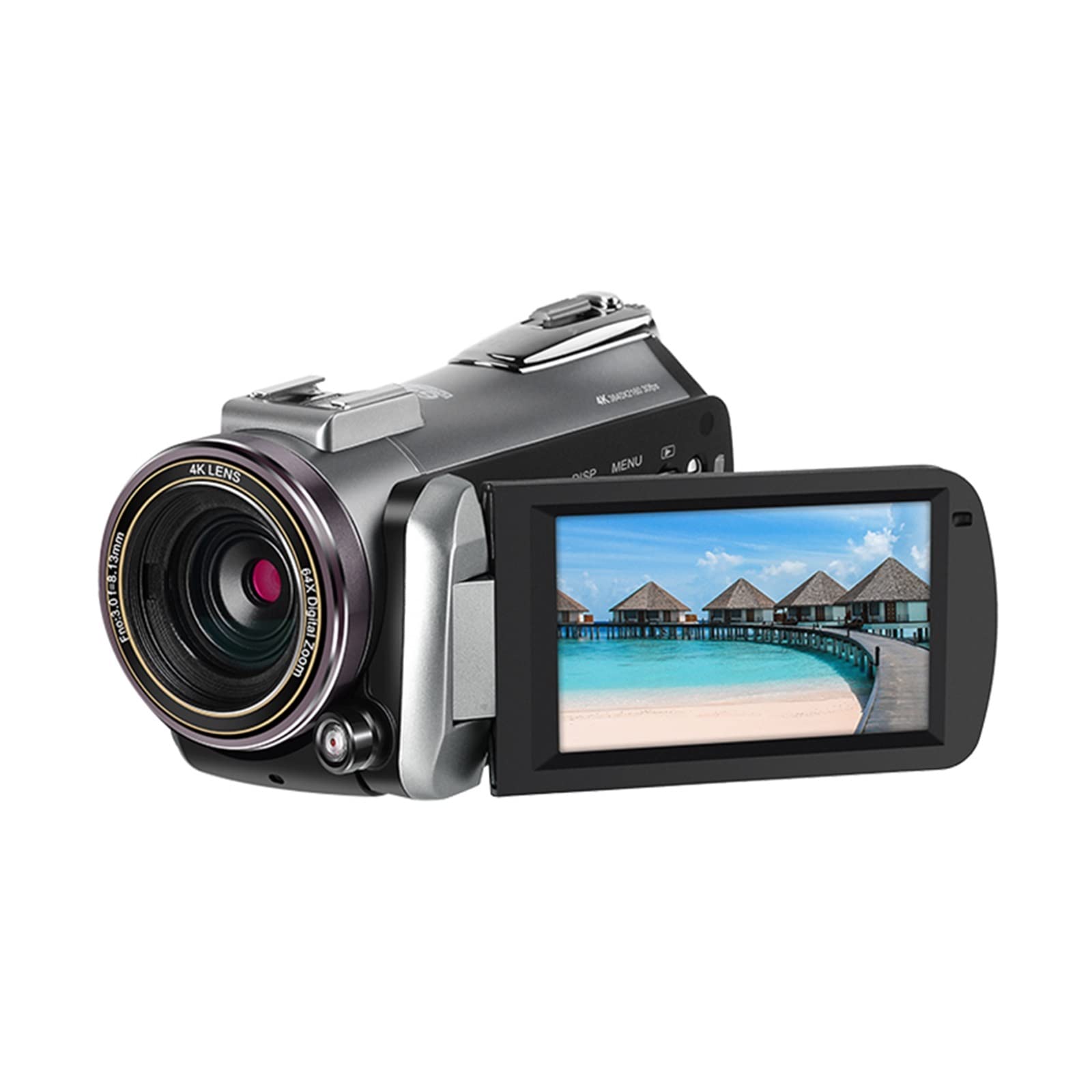 BODORME 4K Vlog Camera with 64X Digital Zoom & IR Night Vision - Professional Camcorder for YouTube, Travel, and Outdoor Filming (Bundle A) - Perfect for Vlogging, Live Streaming, and Content Creation