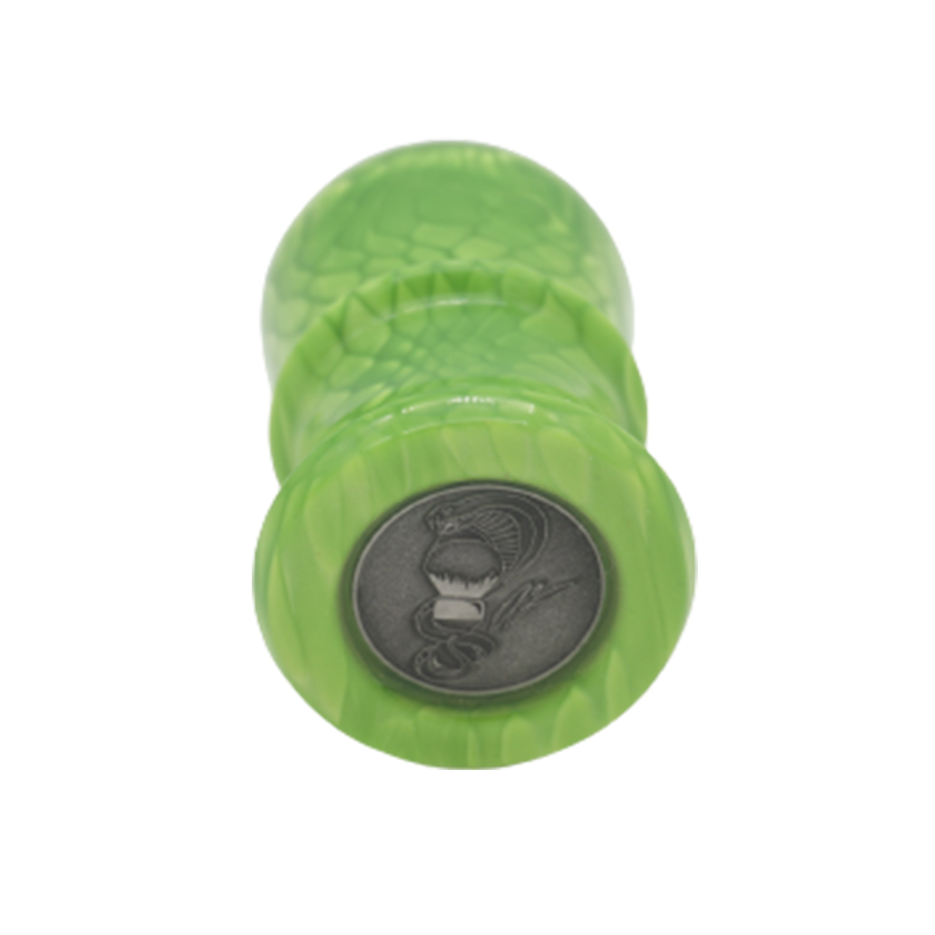 Premium Green Snakeskin Handmade Shaving Brush Handle - Fits 24mm & 26mm Knots - Perfect for Wet Shaving, Grooming Kits & Luxury Bathroom Essentials