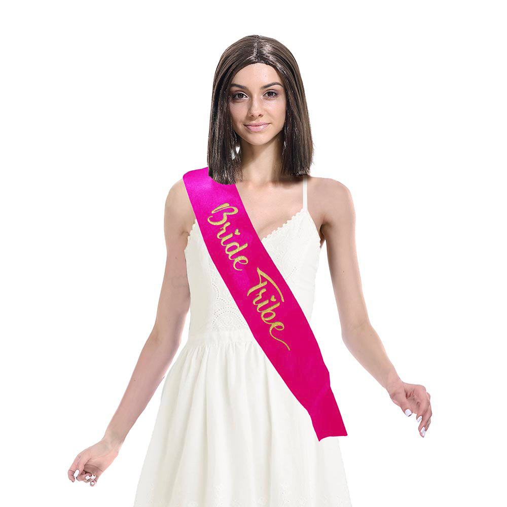 Bride Tribe Party Sash - Wedding Bachelorette Bridal Shower Accessories for Bride Squad & Maid of Honor - Perfect for Bachelorette Parties, Girls Trips & Bridal Celebrations