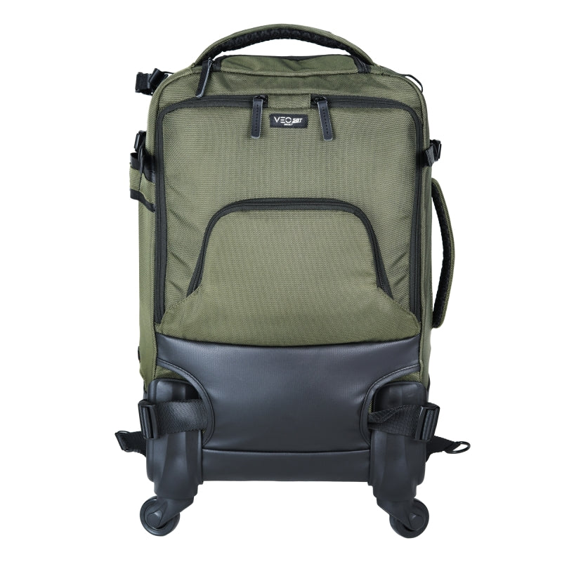 VEO Select 58T Professional Green Camera Trolley Backpack - Waterproof DSLR Camera Bag with Wheels for Photographers & Videographers - Perfect for Travel, Studio & Outdoor Shooting