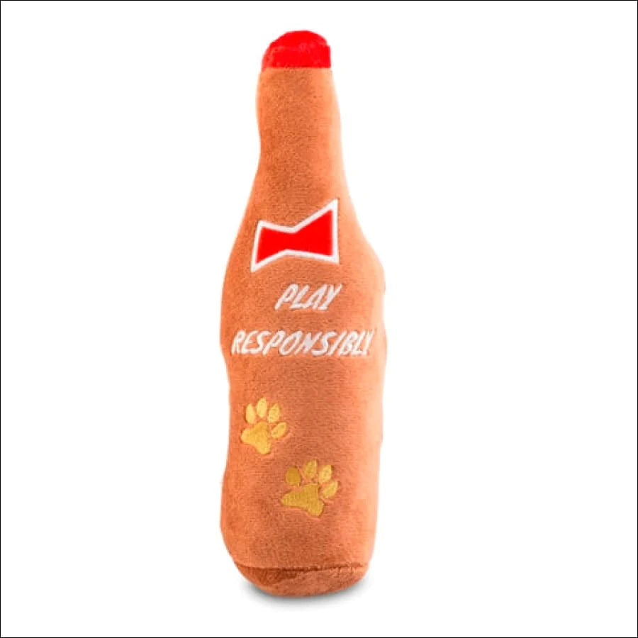 Haute Diggity Dog Barkweiser Beer Bottle Toy for Small Dogs - Chew Resistant Pet Toy for Puppies, Fun Interactive Playtime at Home or Outdoors