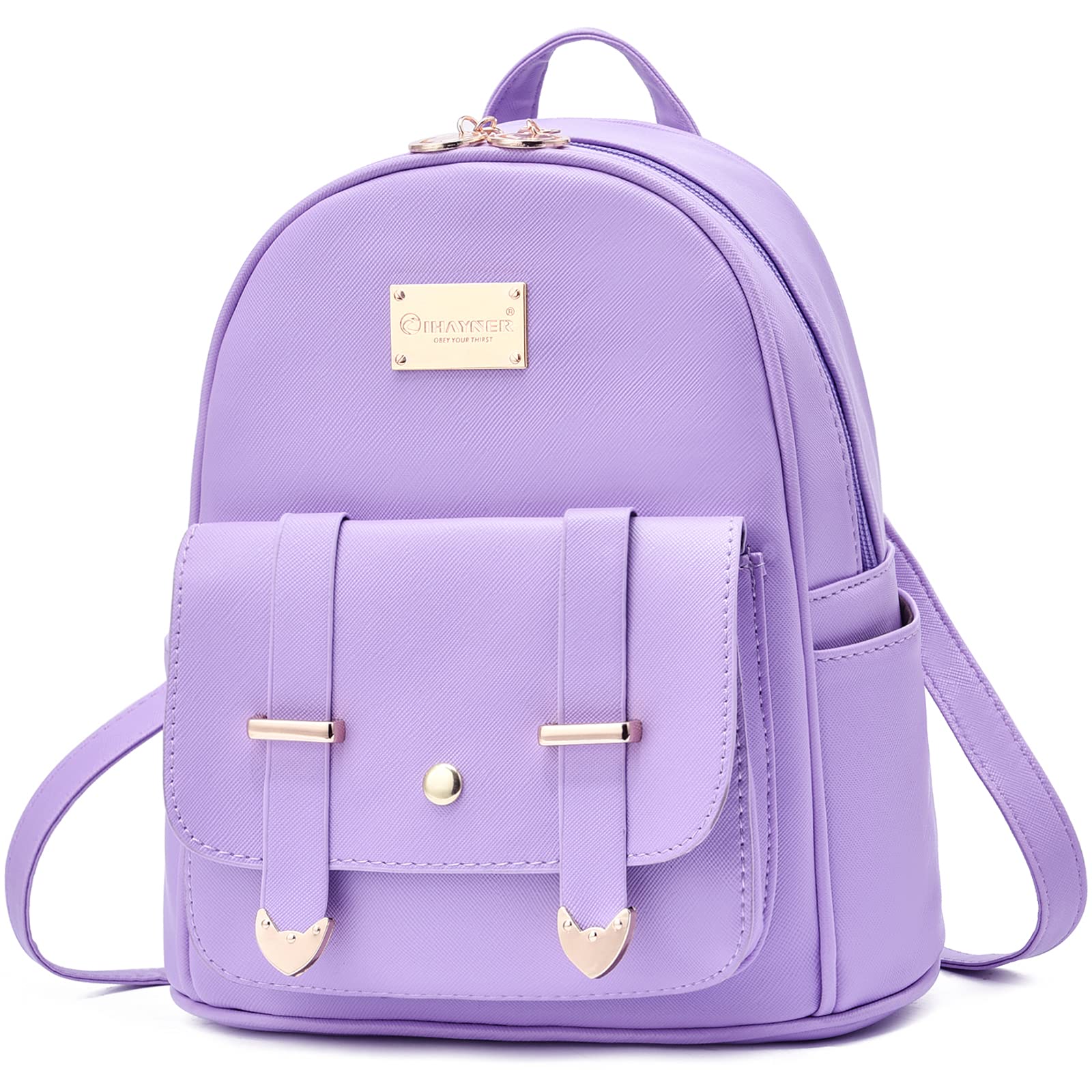 Cute PU Leather Mini Backpack for Women & Teen Girls - Fashion Shoulder Bag Purse for School, Travel & Daily Use