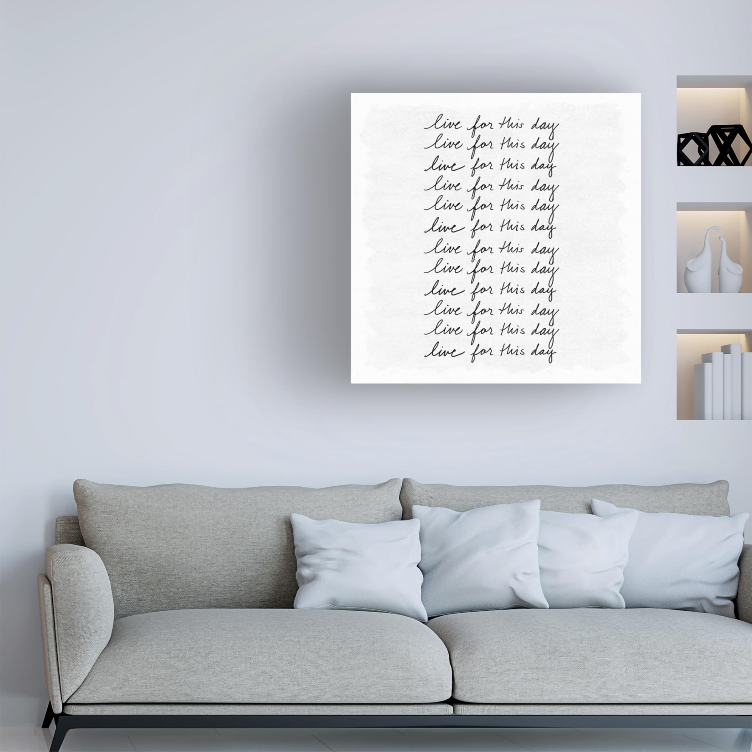 Trademark Fine Art 'Live for This Day' Canvas Wall Art Print - Motivational Home & Office Decor for Living Room, Bedroom, or Workspace