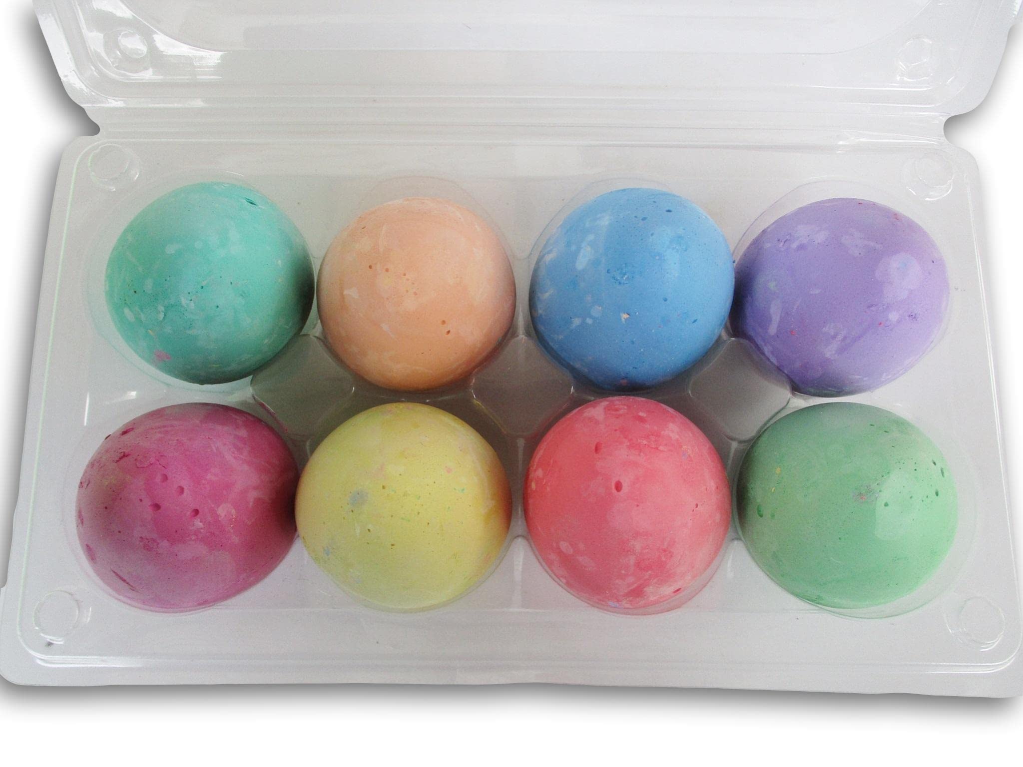 Vibrant Easter Egg-Shaped Sidewalk Chalk - 8 Pack | Non-Toxic Outdoor Fun for Kids, Easter Egg Hunts & Springtime Creativity