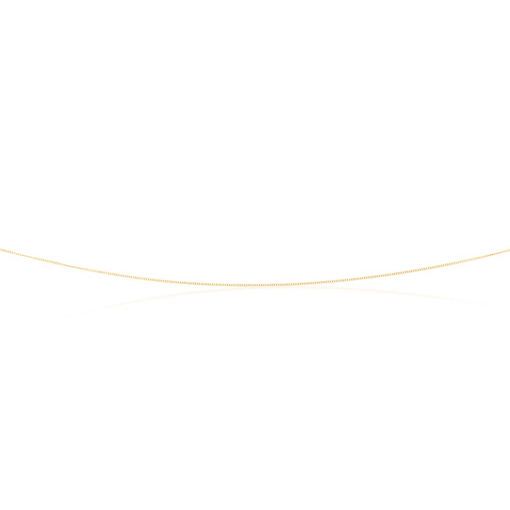 9ct Yellow Gold 18 Gauge Fine Curb 46cm Chain Necklace for Women - Elegant Layering & Everyday Jewelry - Perfect for Gifts, Parties and Special Occasions