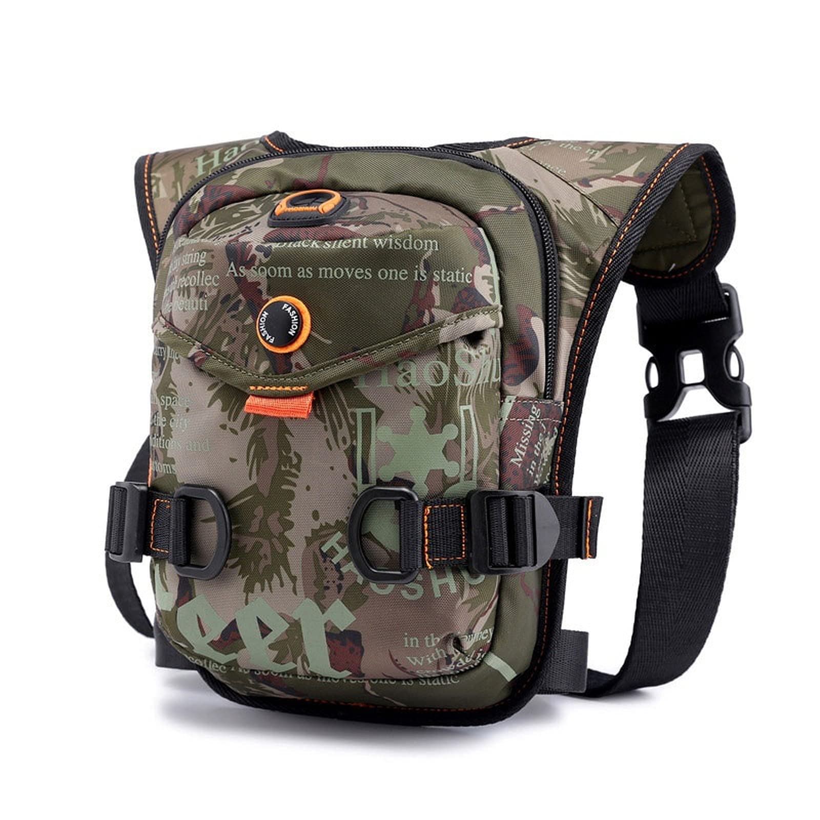 Waterproof Nylon Drop Leg Bag for Men - Adjustable Waist Fanny Pack, Hip Bum Belt Bag for Travel, Motorcycle Riding, Hiking & Outdoor Activities - Crossbody Shoulder Bag with Multiple Pockets