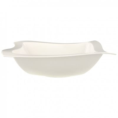 Villeroy & Boch NewWave 12.3 oz Square Salad Bowl - White Porcelain Serving Dish for Fresh Salads, Appetizers & Entertaining - Perfect for Dinner Parties, Family Gatherings & Restaurant Use