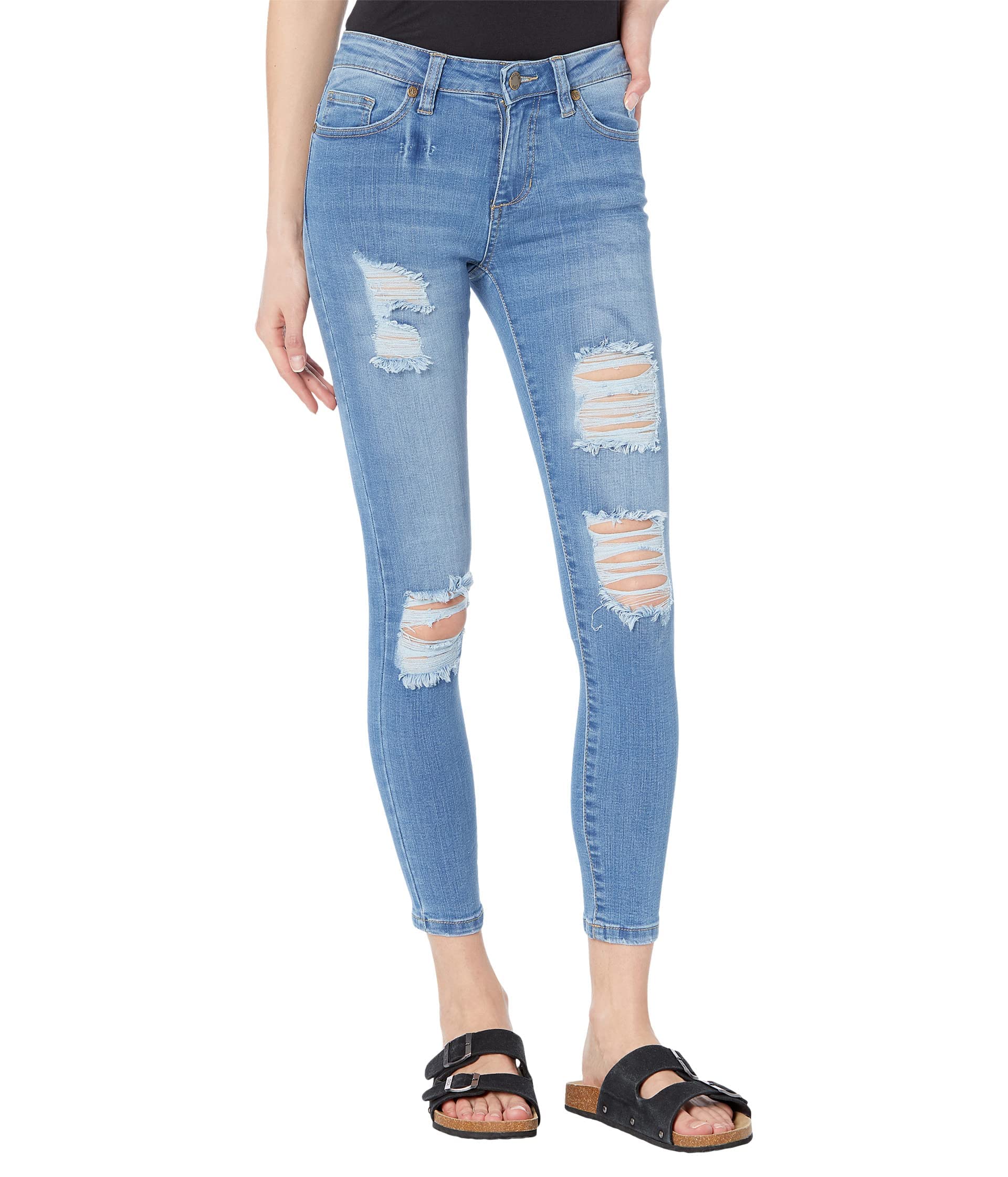 William Rast High-Rise Wide Leg Jeans for Women - Trendy Distressed Denim Pants with Stretch Comfort | Perfect for Casual Outings, Date Nights & Street Style Fashion