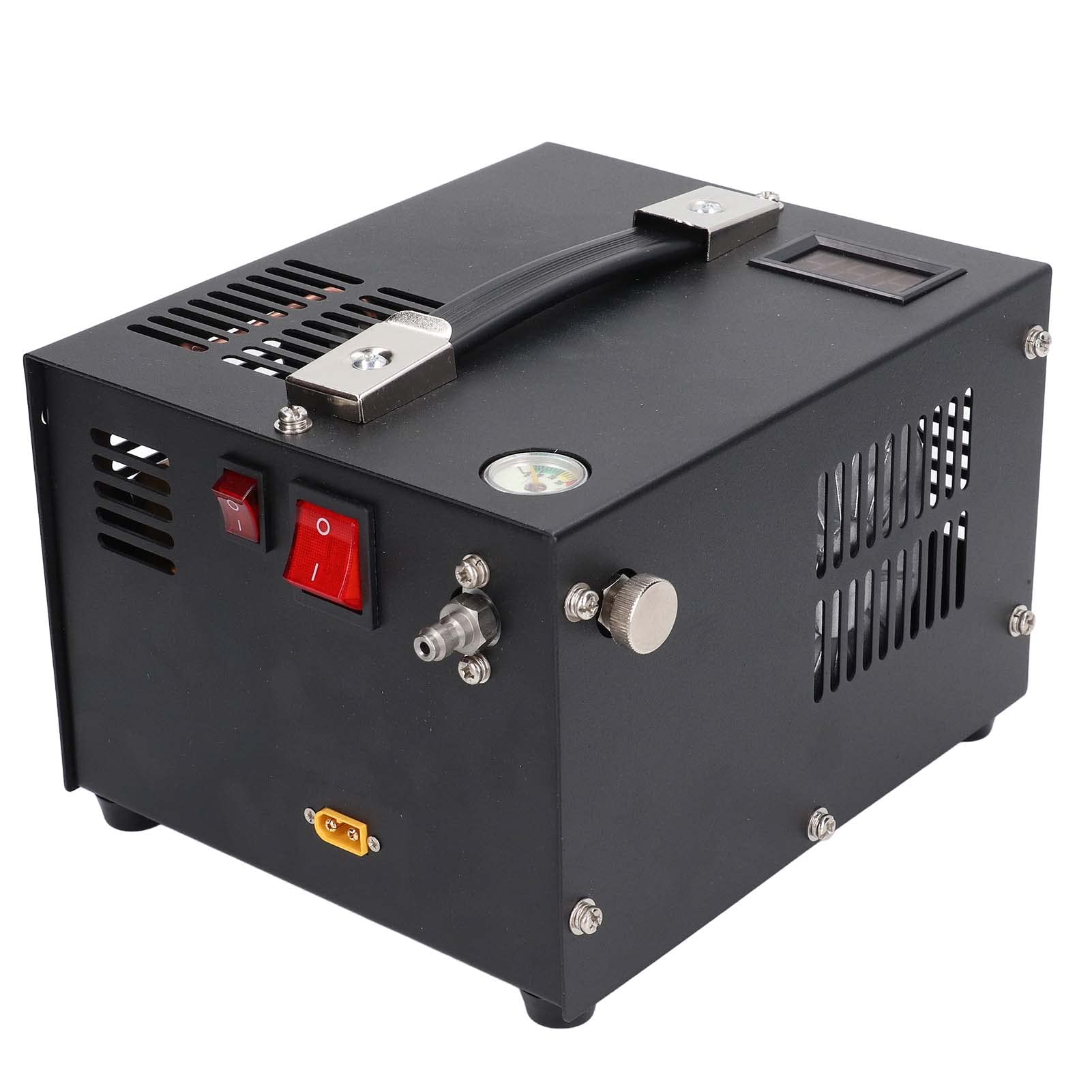 4500PSI 30MPa Portable High Pressure Air Compressor Pump - Oil & Water Free - 110V/220V AC & 12V DC Power - For Air Guns, Paintball, Scuba Tanks, Inflating Tires - Home, Workshop & Outdoor Use