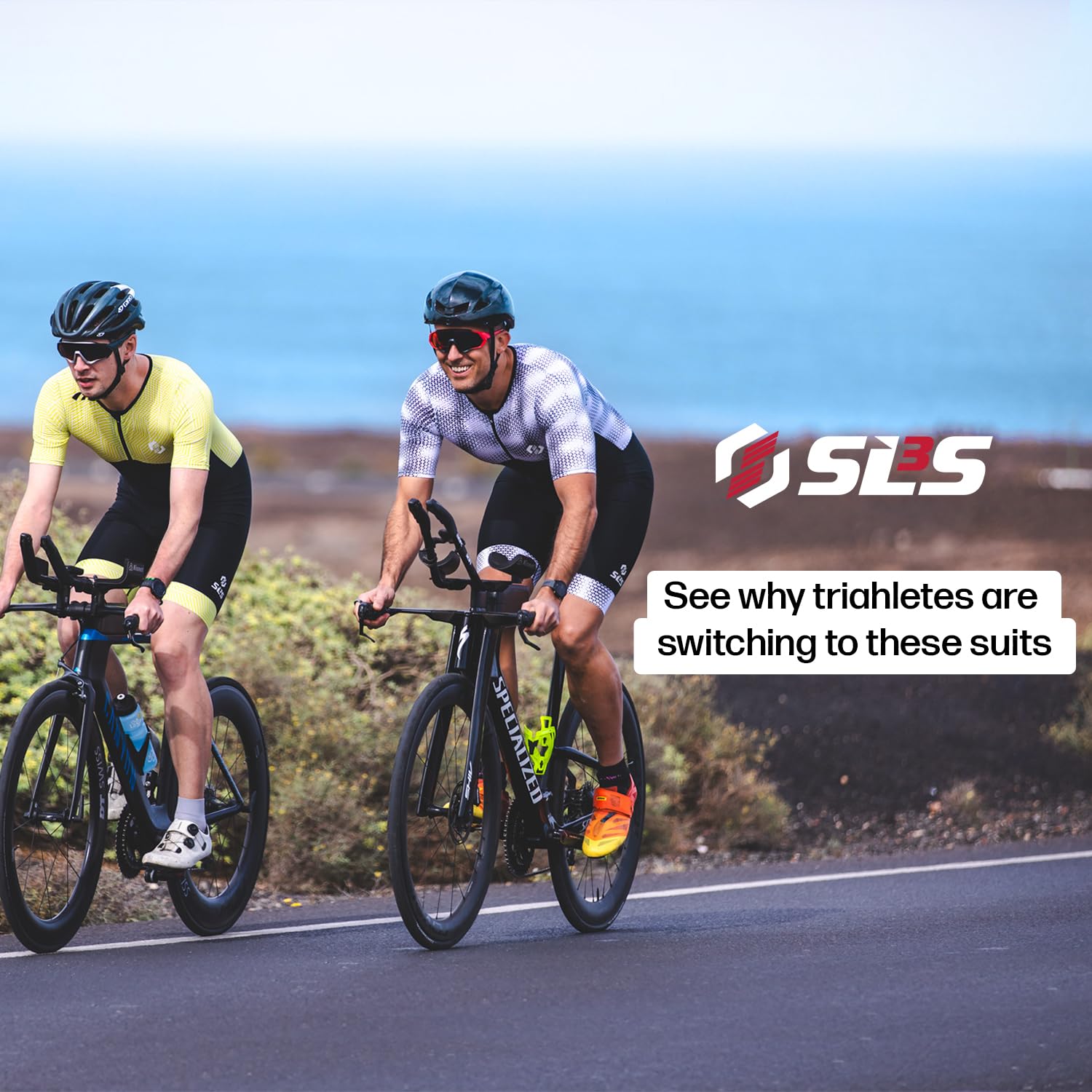 Men's Triathlon Suit - Aerodynamic Sleeved Trisuit with Premium FX Fabrics - Lightweight & Breathable for Triathlons - 2 Convenient Pockets - Ideal for Swimming, Cycling & Running Competitions