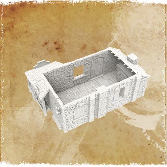 Walter's Bakery - Authentic Colonial Style Miniature Bakery for D&D Terrain, Model Railroad Scenery & Wargaming Dioramas | Perfect for Fantasy RPGs, Train Layouts & Historical Battle Displays