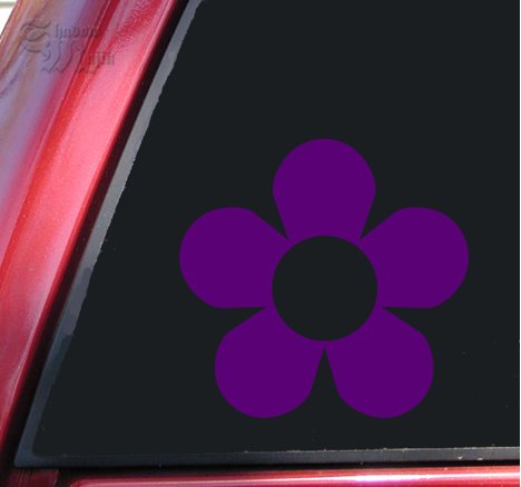 Purple Flower #2 Vinyl Decal Sticker - Waterproof Removable Wall Art for Laptops, Cars, Windows & Home Decor