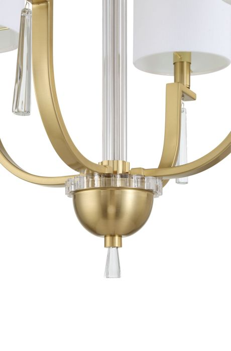 Craftmade Fortuna 4-Light Chandelier 58224 SB - Elegant Ceiling Lighting Fixture for Dining Room, Bedroom & Living Room Decor