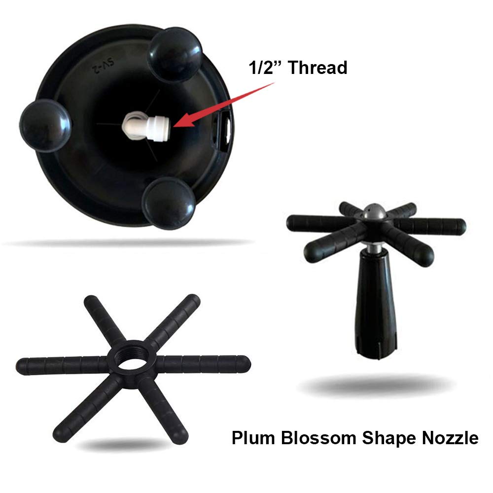 YBB Professional Pitcher Rinser - Glass Cleaning Cup Washer with Plum Blossom Nozzle for Bar, Coffee Shop, Restaurant & Home Kitchen | Perfect for Cleaning Wine Glasses, Beer Mugs & Coffee Cups