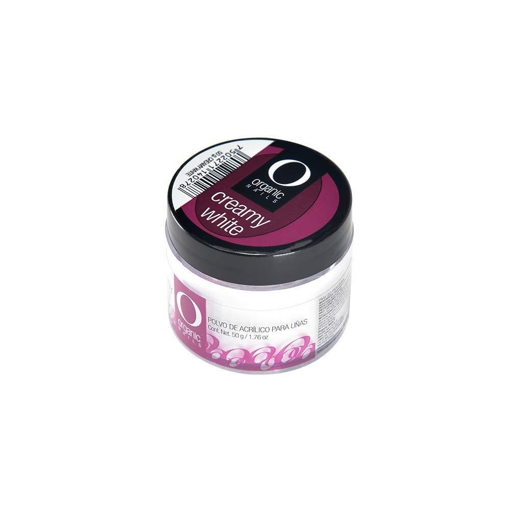 Organic Acrylic Nail Powder - Creamy White 28g | Professional Salon-Grade for DIY Manicures & Nail Extensions | Perfect for French Tips, Ombre Nails & Acrylic Overlays