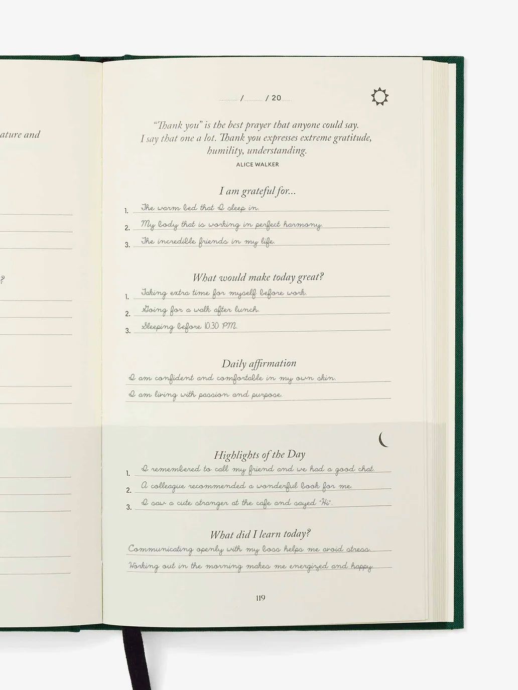 Intelligent Change Five Minute Journal - Earth Green | Daily Gratitude & Mindfulness Practice for Self-Improvement & Happiness | Perfect for Morning Routine, Personal Growth & Mental Wellness