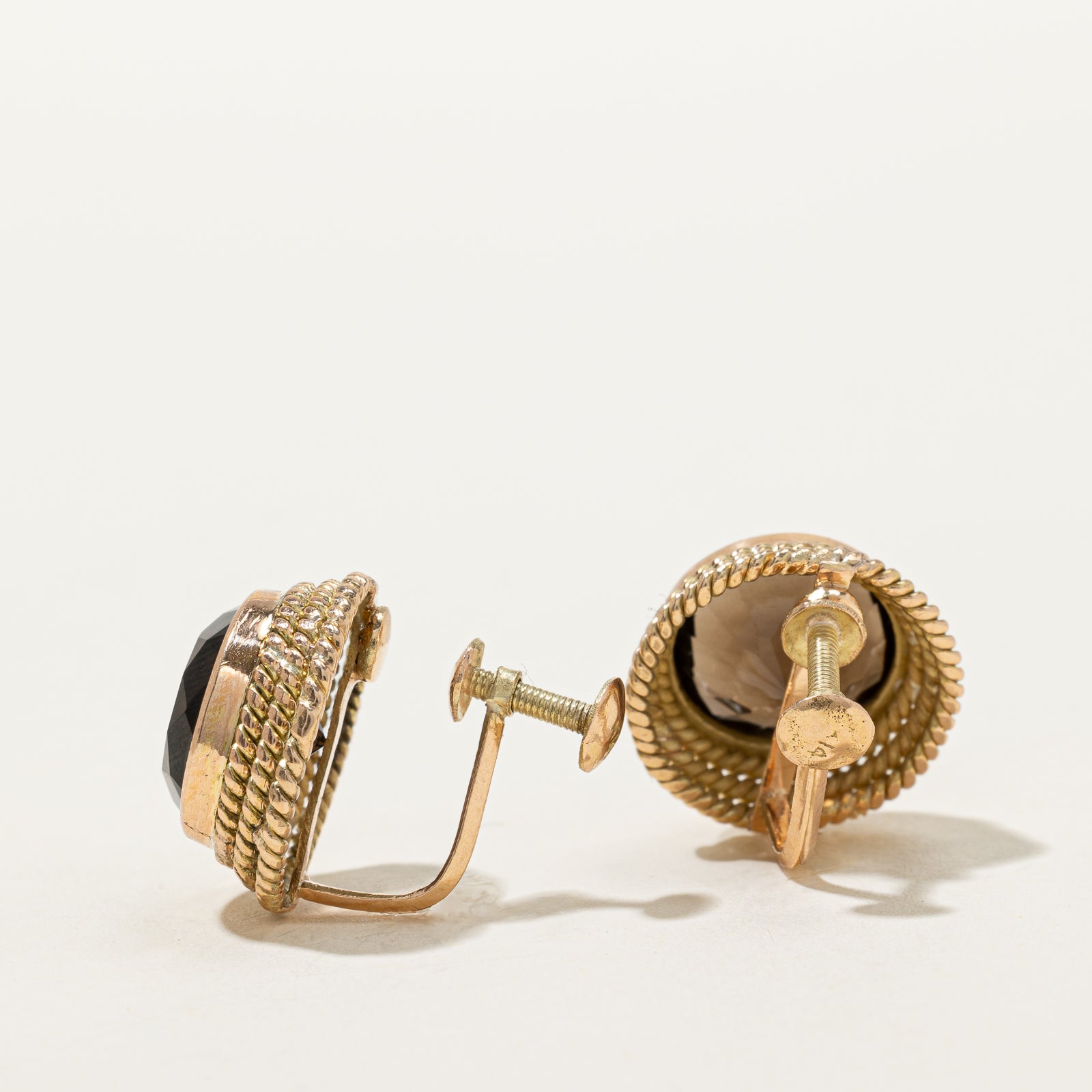 Smokey Quartz Cocktail Clip On Earrings - 7.50ctw Elegant Non-Pierced Jewelry for Women - Perfect for Weddings, Parties & Evening Events