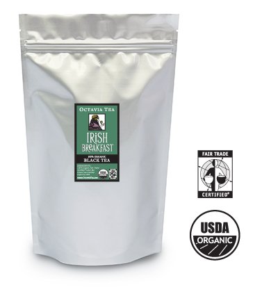 Octavia IRISH BREAKFAST 100% Organic Fair Trade Black Tea - Loose Leaf Bulk Tea for Morning Energy & Afternoon Relaxation - Perfect for Tea Lovers, Breakfast Blends & Gift Giving