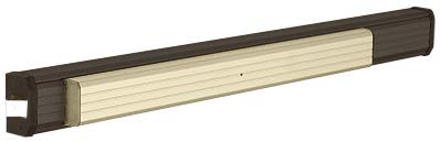 Jackson 311295S3690 Champagne Push Pad Rim Exit Device for 3' Doors - Durable Commercial Door Hardware for Schools, Hospitals & Office Buildings