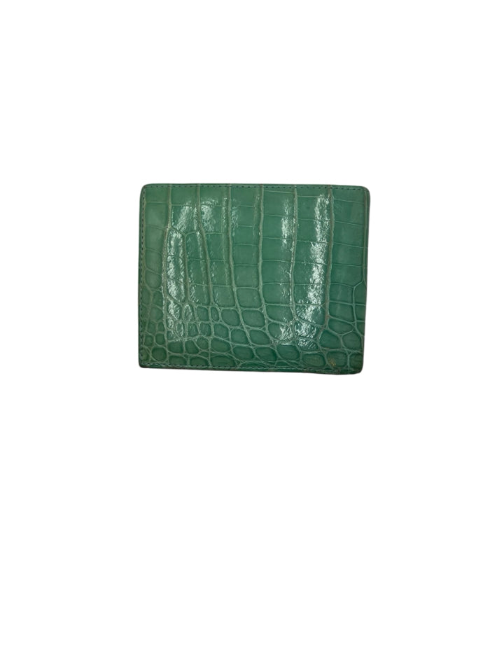 Authentic Tiffany & Co. Aqua Alligator Leather Men's Wallet - Luxury Gift for Him, Business & Everyday Use