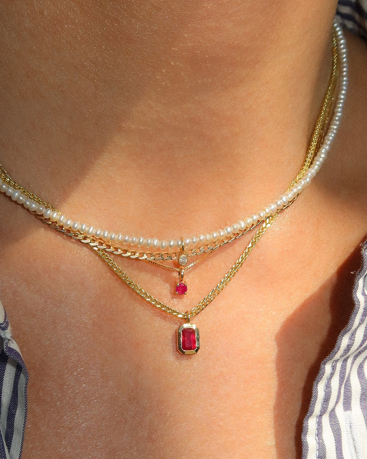 Ruby Birthstone Necklace for Women - Sterling Silver 925 Genuine Gemstone Jewelry Gift for Birthday, Anniversary & Special Occasions | Perfect for Everyday Wear, Date Nights & Gifting