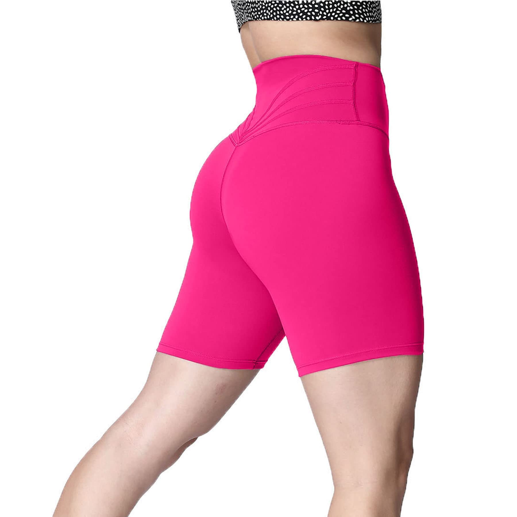 Aoxjox Women's High Waisted Workout Shorts - 6