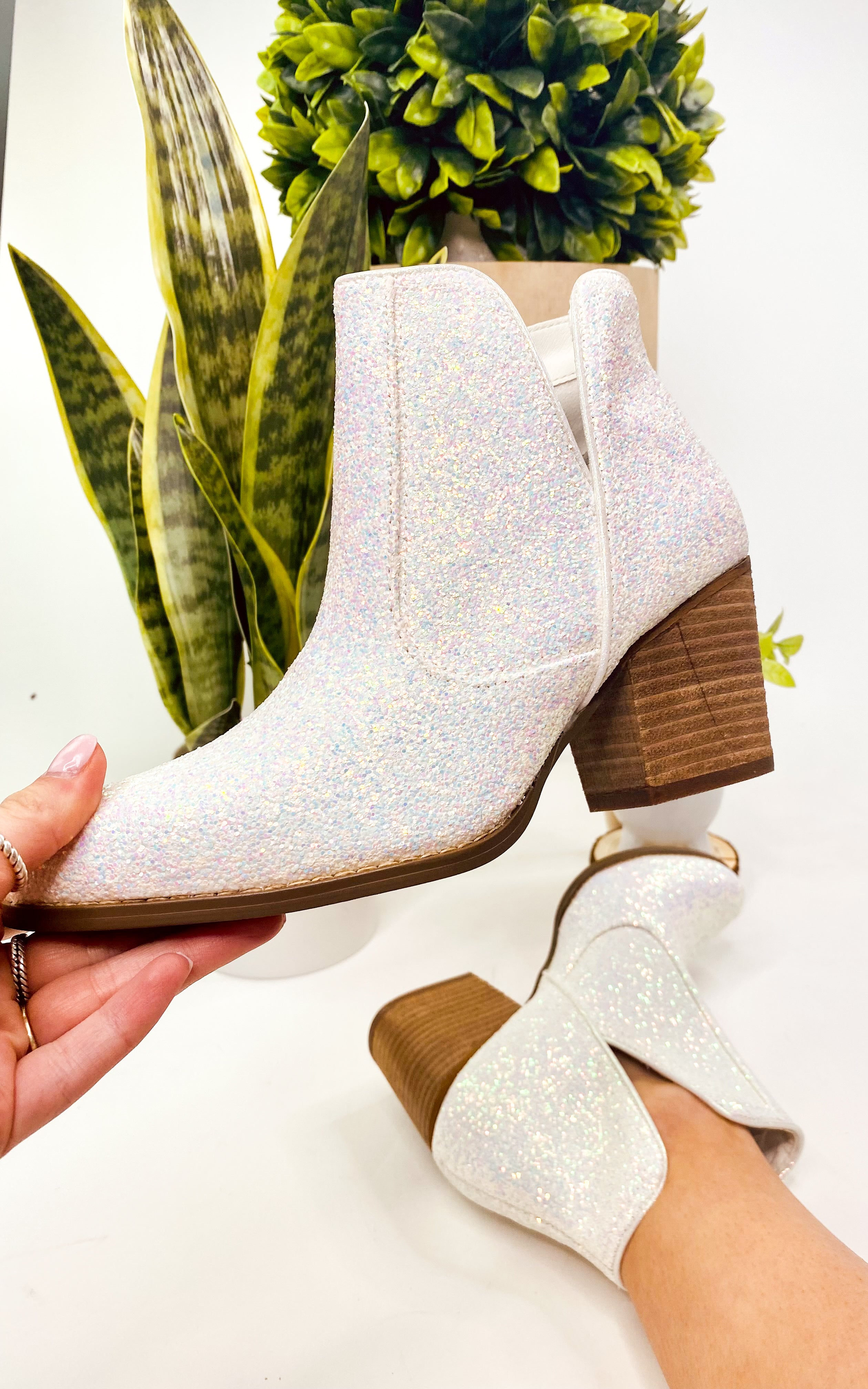 Fiera Women's White Booties - Stylish & Comfortable Ankle Boots for Fall & Winter Fashion | Perfect for Casual Outfits, Office Wear & Date Nights