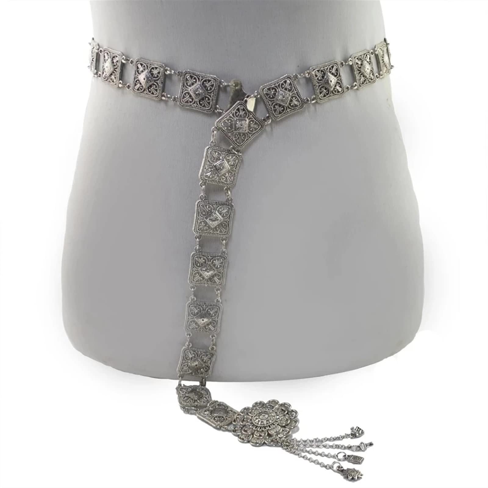 XDCHLK Women's Vintage Metal Tassel Belly Chain - Bohemian Dance Waist Jewelry for Festival, Beach, Belly Dance & Body Accessories | Perfect for Music Festivals, Bachelorette Parties & Summer Outfits