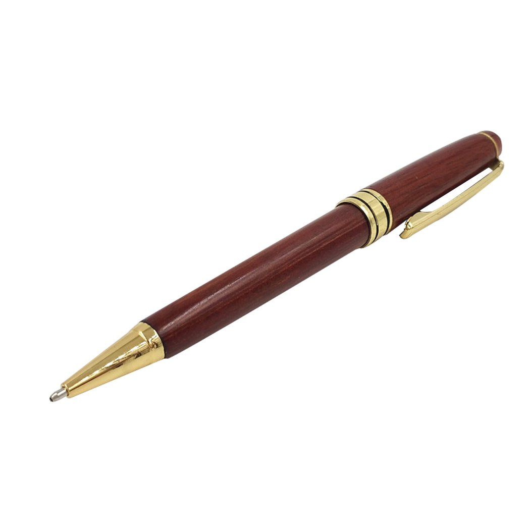 Handcrafted Rosewood & Maple Wooden Ballpoint Pen Set - 2 Premium Wood Pens, Vintage Style Writing Gift for Men & Women - Perfect for Office, Journaling & Special Occasions