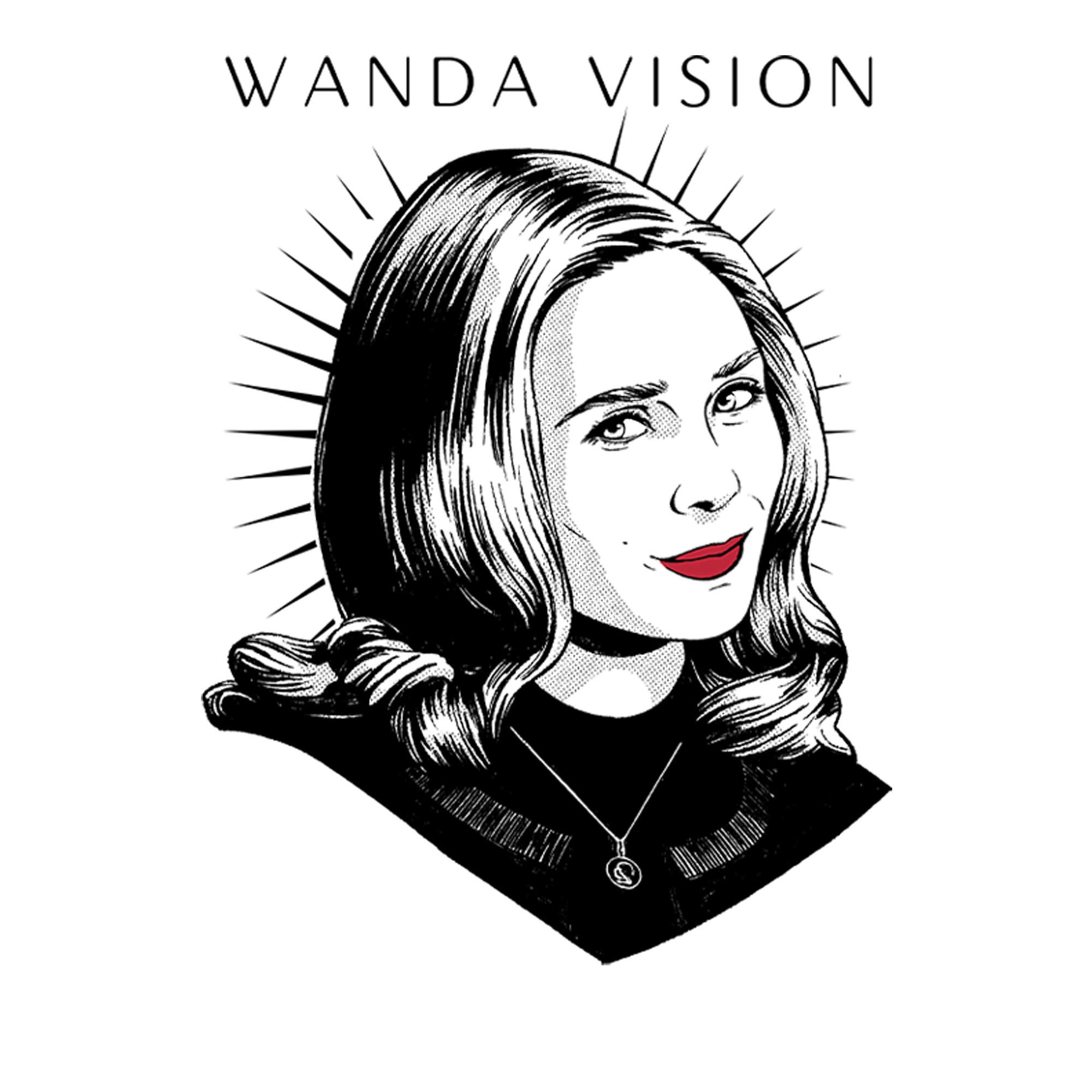 Marvel WandaVision Wanda Pop T-Shirt for Men | Official Marvel Superhero Graphic Tee | Perfect for Cosplay, Comic Con & Marvel Fans