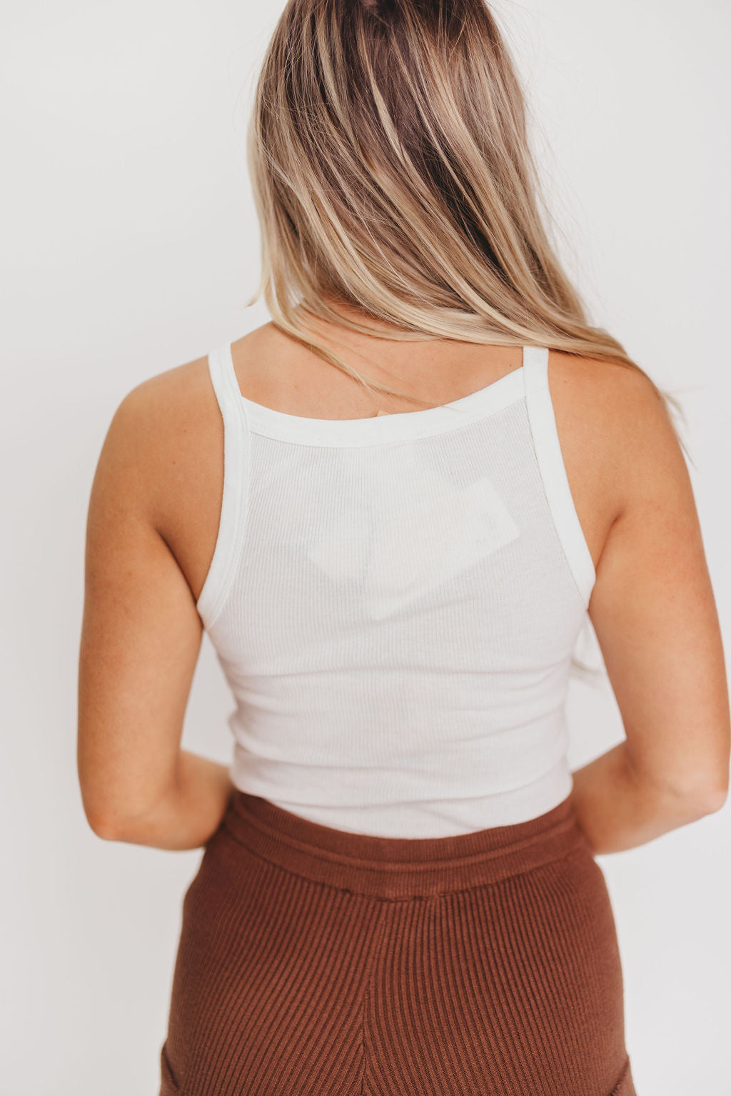 Ariel Organic Cotton Tank Top for Women - Soft Breathable White Sleeveless Shirt for Yoga, Summer & Casual Wear